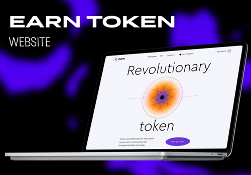 Web Design Package Example: Earn - Webdesign for Crypto Platform