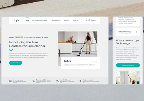 E-Commerce Development Package Example: Lupe: Custom Shopify store design & build