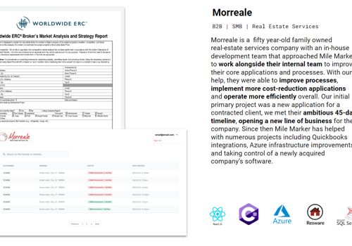 Custom Software Development Package Example: Morreale - Monthly Product Team