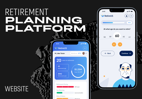 Branding Package Example: RetireUS - Branding, UXUI Design + Web App Dev