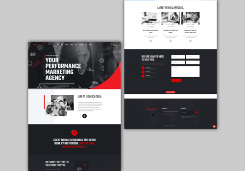 Web Design Package Example: Ikonisch Tech Website Design