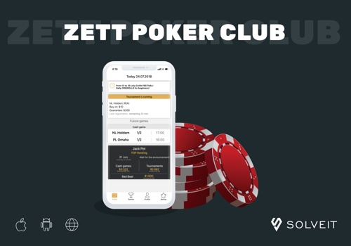Mobile App Development Package Example: Native Mobile App for Poker Club