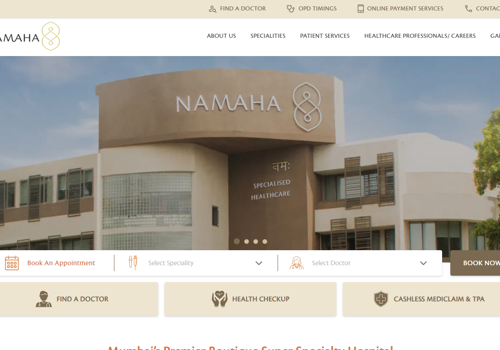 Web Development Package Example: New Era of Namaha Hospital