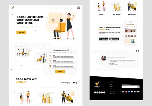 Web Development Package Example: MVP Beaty Service Provide Mobile App & Website