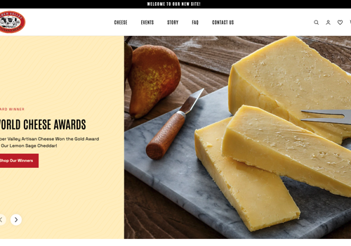 E-Commerce Development Package Example: Development of Shopify store for Artisan Cheese
