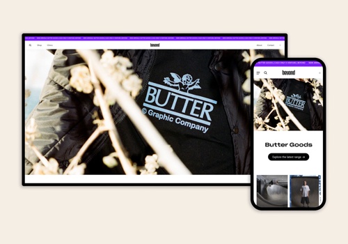 Web Design Package Example: Beyond Skate's custom development
