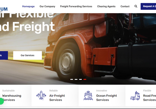 Web Development Package Example: Global Freight Website Gets Upgraded