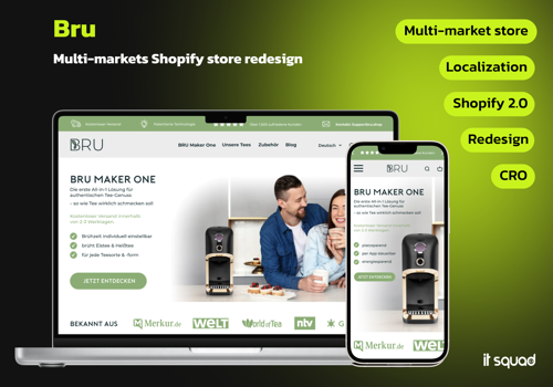 Custom Software Development Package Example: Shopify Markets | Redesign | CRO