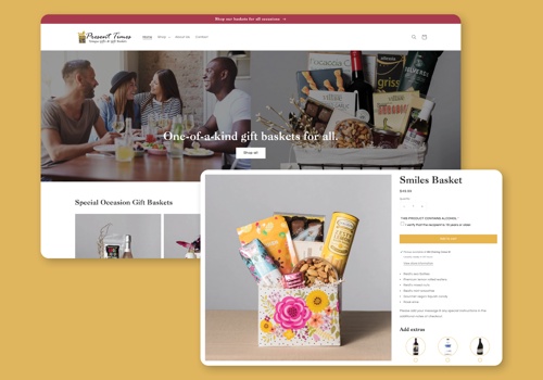 Web Design Package Example: Present Times - eCommerce Site