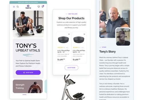 Digital Strategy Package Example: Tony's Upbeat Vitals WooCommerce