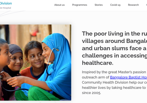 Web Design Package Example: Bangalore Baptist Hospital - CHD - Website