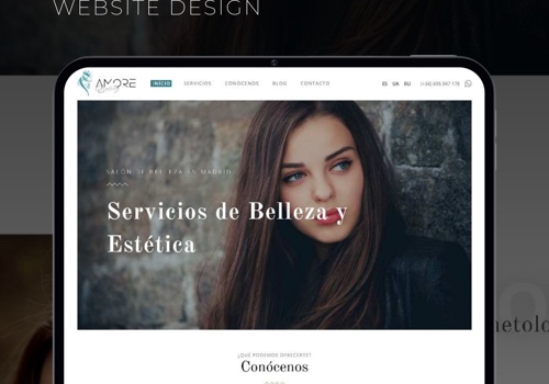 Web Design Package Example: Design & Dev of the website for beauty salon
