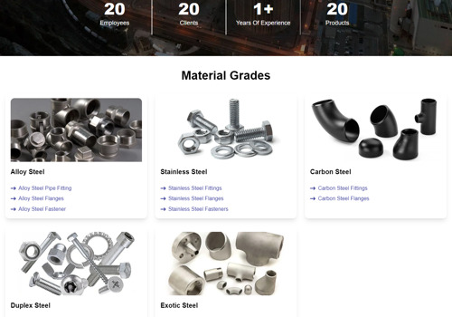 Content Marketing Package Example: Website Development Services for Hari Om Steel