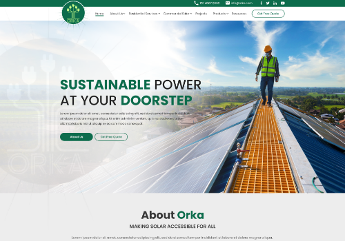 UX/UI Design Package Example: Website Development for Solar Company