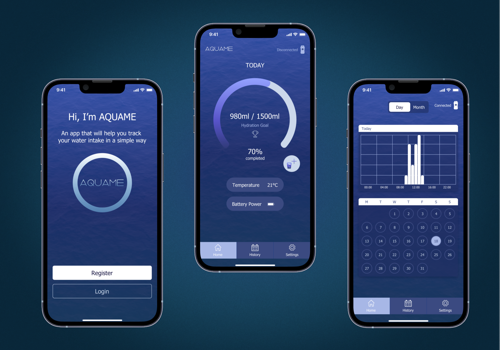 UX/UI Design Package Example: Water Tracker application for iOS