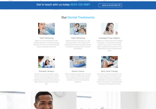 Web Design Package Example: Dentist Website - Demo Project