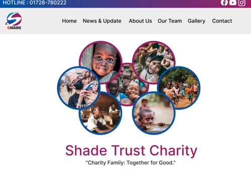 Web Design Package Example: Shade Trust Charity Foundation ( Confidential )