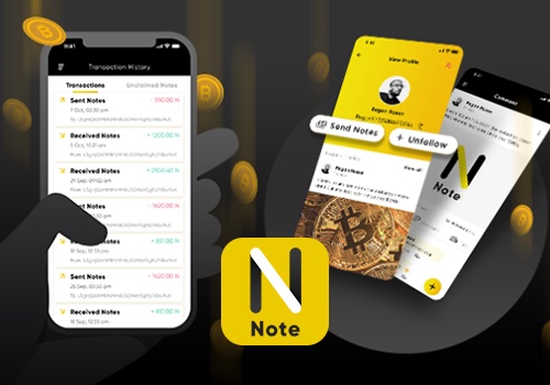 Mobile App Development Package Example: Note - Blockchain Social Media APP