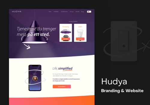 UX/UI Design Package Example: Hudya
