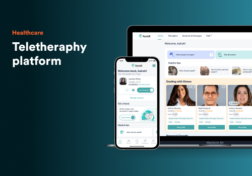Mobile App Development Package Example: Ayadi: teletherapy platform development