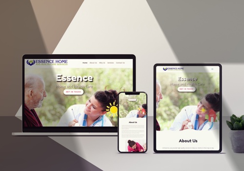 Web Design Package Example: Essence Health and Home Services - Web Development