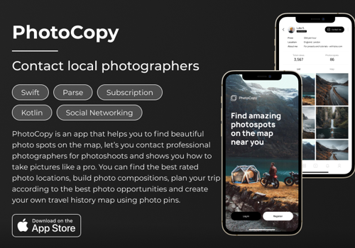 Mobile App Development Package Example: Photocopy