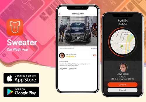 Mobile App Development Package Example: Sweater App- Car Wash Mobile App