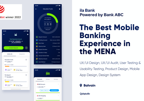 UX/UI Design Package Example: ila Bank