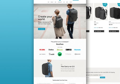 E-Commerce Development Package Example: Minaal