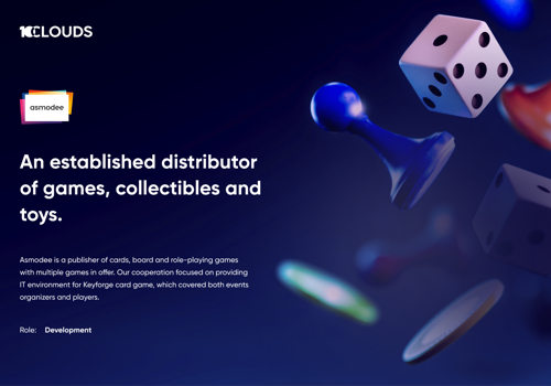 Web Development Package Example: Asmodee - Distributor of games, collectibles, toys