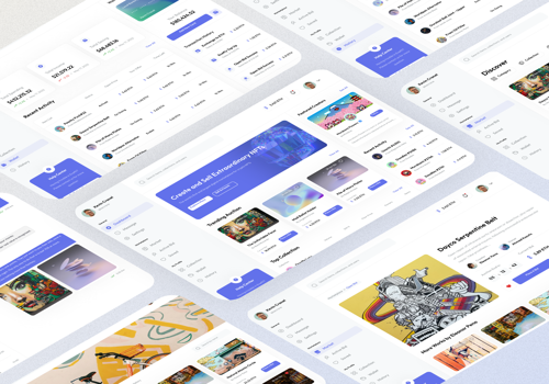 UX/UI Design Package Example: NFT Marketplace for buy, sell and exchange NFTs
