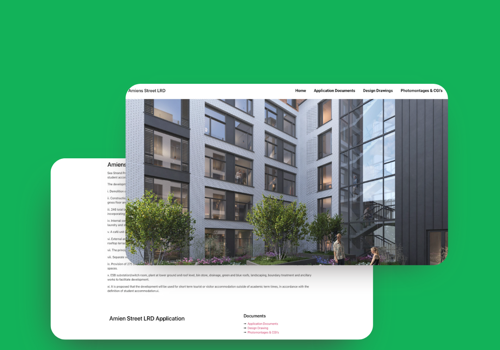 Web Design Package Example: Amien Street LRD Website