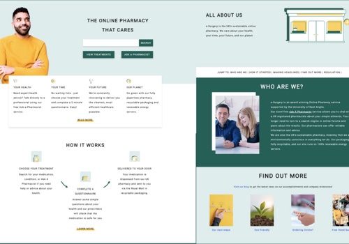 UX/UI Design Package Example: Website creating for E-Surgery.com