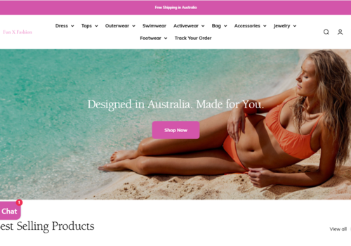 Web Design Package Example: FunxFashion