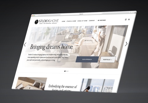 Branding Package Example: Studio G Home Branding and Website Design