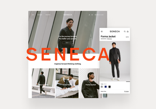 E-Commerce Development Package Example: Seneca – Shopify store with 103% conversion boost