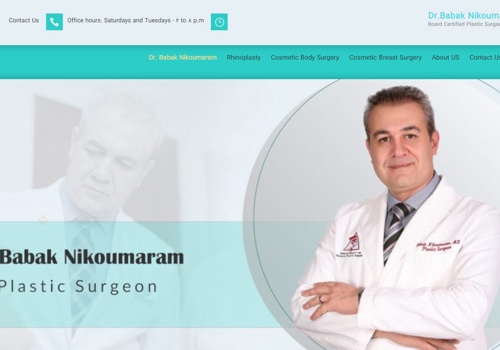 Web Design Package Example: Dr. Nikoumaram | Plastic surgeon