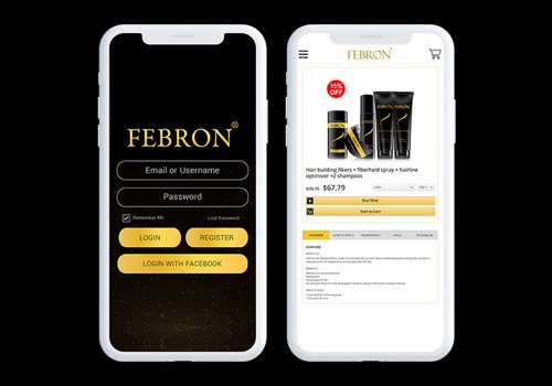 Mobile App Development Package Example: Hair Product-specific E commerce Platform