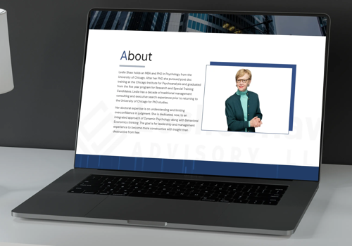 Web Design Package Example: Website design for Corporate Consultant