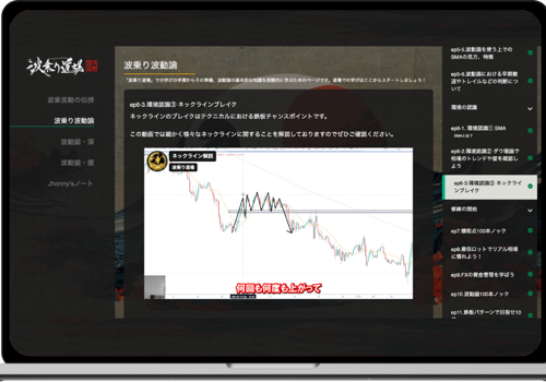 Custom Software Development Package Example: 波乗り道場：Fx E-learning System Development with DX