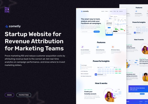 UX/UI Design Package Example: Startup Website for SaaS Application