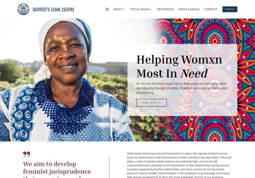 Web Development Package Example: Compelling Presence for the Women's Legal Centre