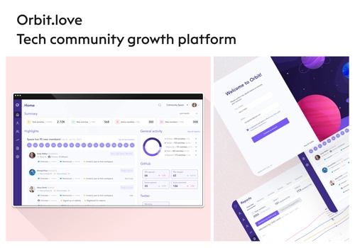 Custom Software Development Package Example: Orbit.Love - Tech community growth platform