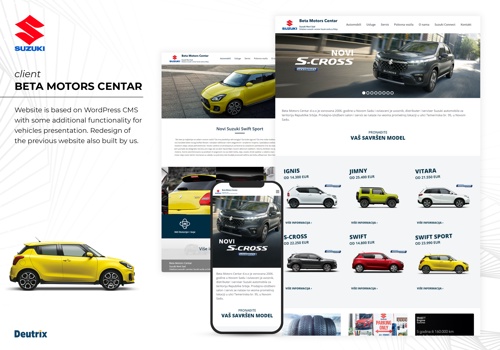 Web Design Package Example: Suzuki Novi Sad