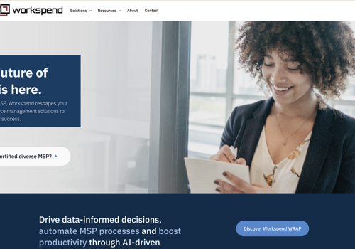 Web Design Package Example: Workspend
