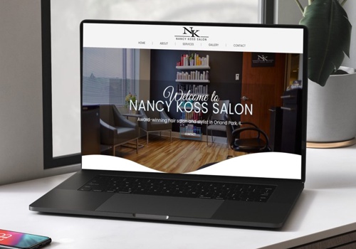Web Design Package Example: Website design for Hair Salon