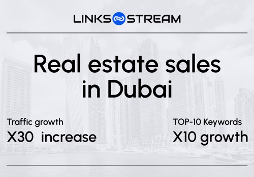 Search Engine Optimization Package Example: TOP-1 for real estate sales in Dubai