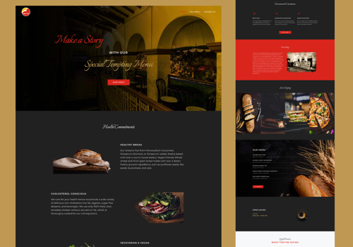 Web Design Package Example: Marzorin Cafe - WordPress Website Design