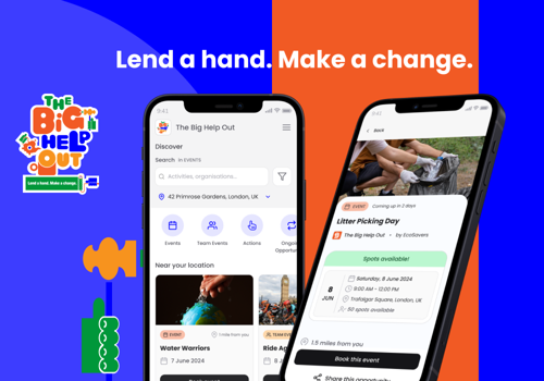 UX/UI Design Package Example: An app for millions of volunteers in the UK