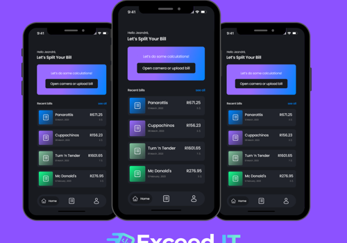 Mobile App Development Package Example: Fair Share Bill Splitter